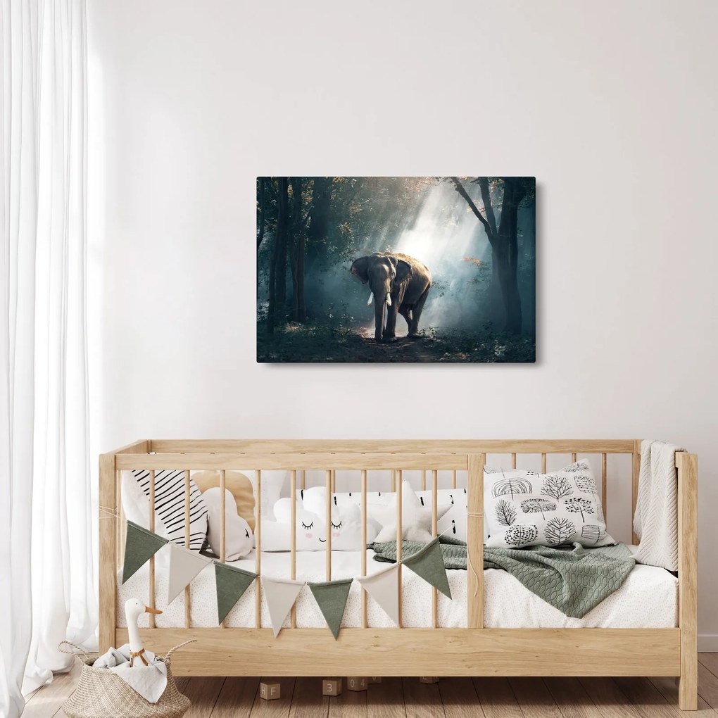 Tablou cu elefant în djunglă (90x60 cm)
