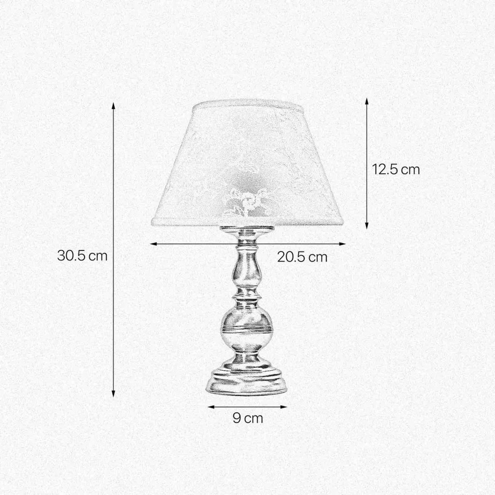 Lampa de masa clasic elegant din alama masiva Flemish