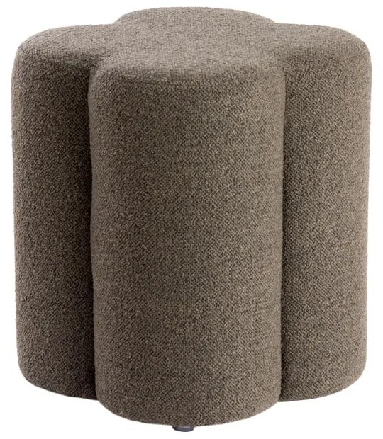 Taburet maro cu tapițerie din stofă bouclé Nalani – Light & Living