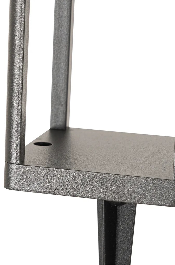 Lampă de podea pentru exterior gri închis 40 cm cu LED și lumină reglabilă pe solar - Sonne