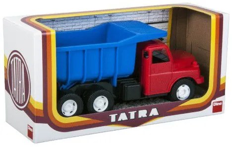 Mașină Tatra 148 plastic 30cm roșu și albastru basculant