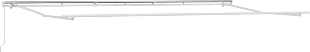 vidaXL Cadru de copertină Manual Alb 600 × 300 cm Aluminiu