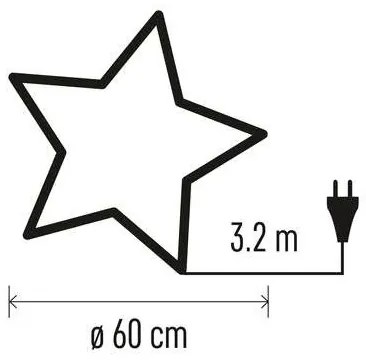 Decorațiune de Crăciun 1xE14/25W/230V d. 60 cm aurie