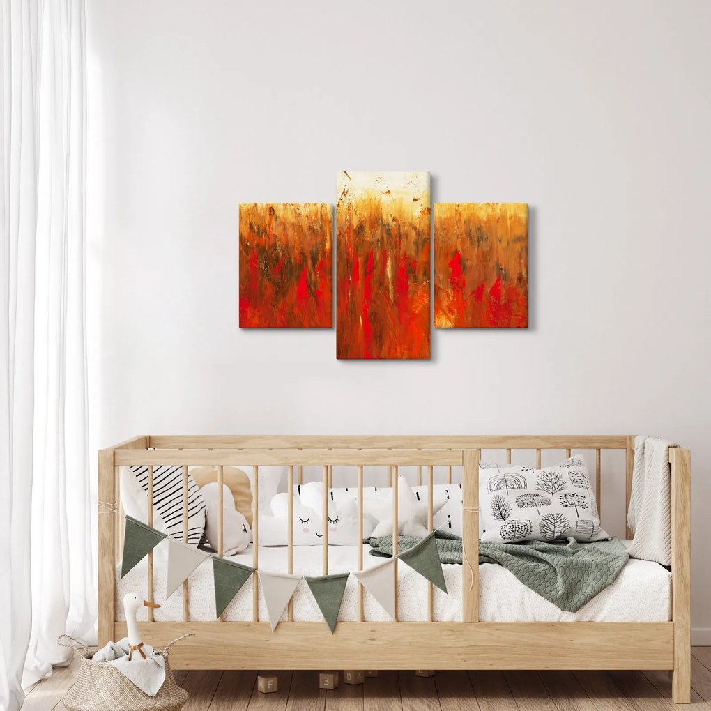 Tablou cu abstracție pictată (90x60 cm)