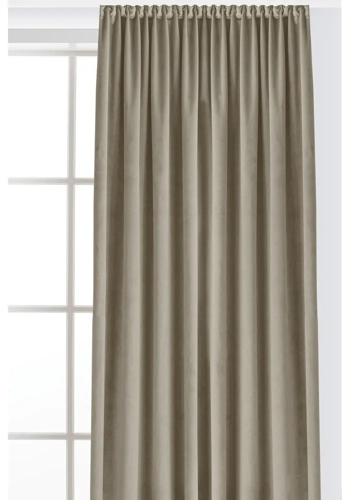 Draperie bej dimout (semi-opacă) din catifea 400x250 cm Velto – Filumi