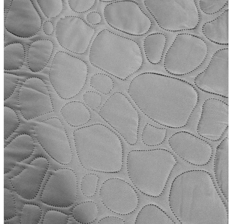 Patura de pat gri deschis cu model STONE Dimensiune: 220 x 240 cm