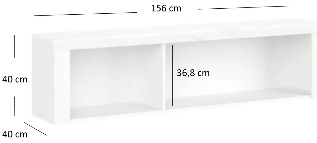 Raft de perete Leona 160 (alb). 1053007