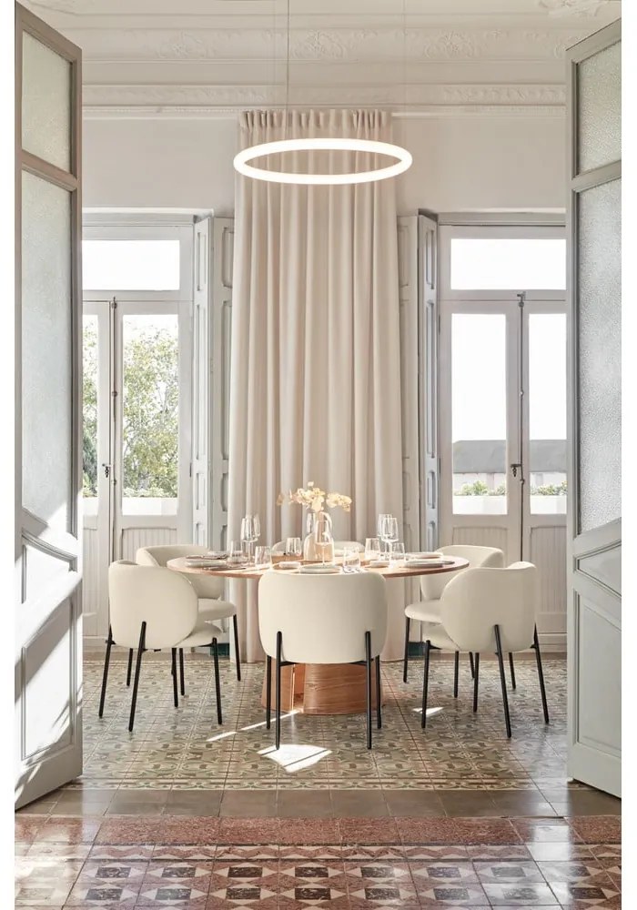 Set de scaune de sufragerie alb 2 buc. tapițat Mogi – Teulat