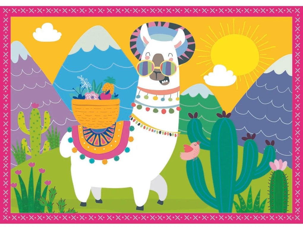 Trefl Puzzle Happy Llamas, 4 piese