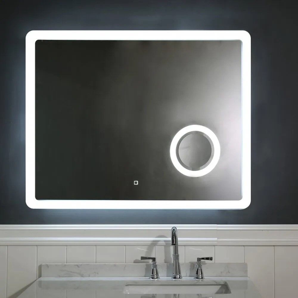 Oglinda cu iluminare si dezaburire Inter Ceramic 100x80 cm dreptunghiulara