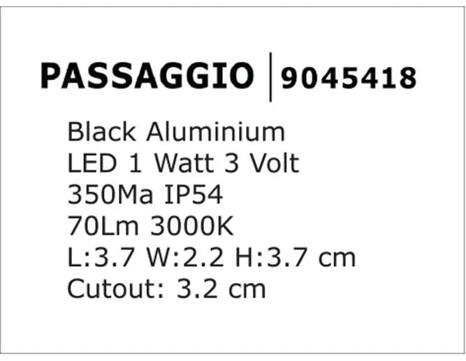 Spot LED ambiental de exterior IP54 PASSAGGIO NVL-9045418