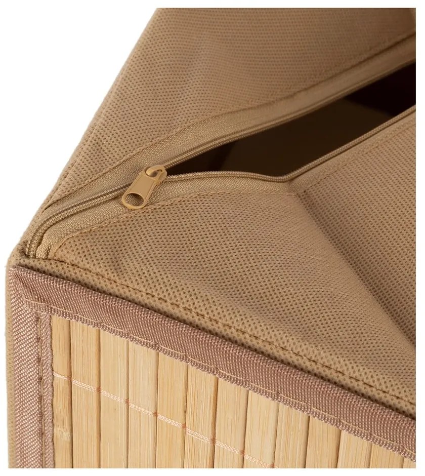 Cutie de depozitare în culoare naturală din bambus 15x31x15 cm – Compactor