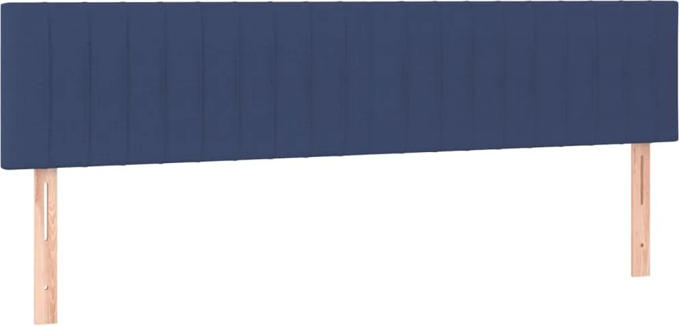 vidaXL Tăblii de pat, albastru, 160x5x78/88 cm, textil
