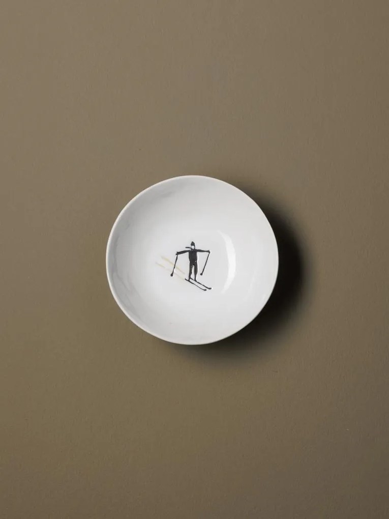 Set 3 farfurii adanci, din ceramica, Slalom