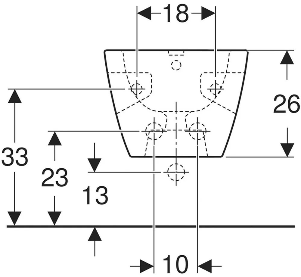 Bideu suspendat, 540x350 mm, alb Alb