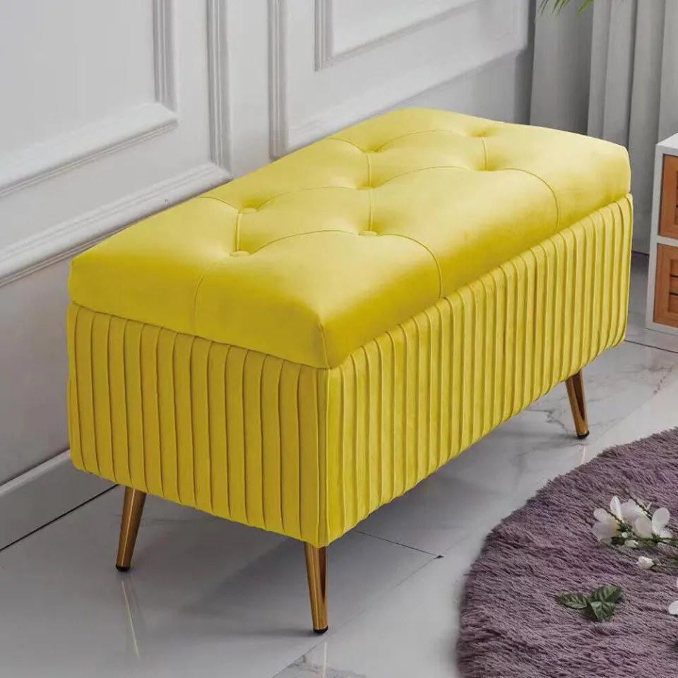 BAGA202 - Bancuta 80 cm, bancheta, banca living, dormitor, hol - Galben
