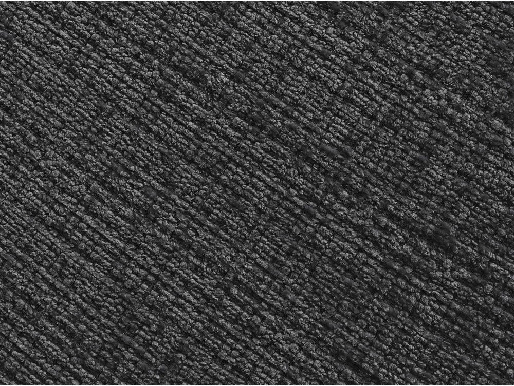 Taburet negru cu tapițerie din chenille Neil – Bobochic Paris