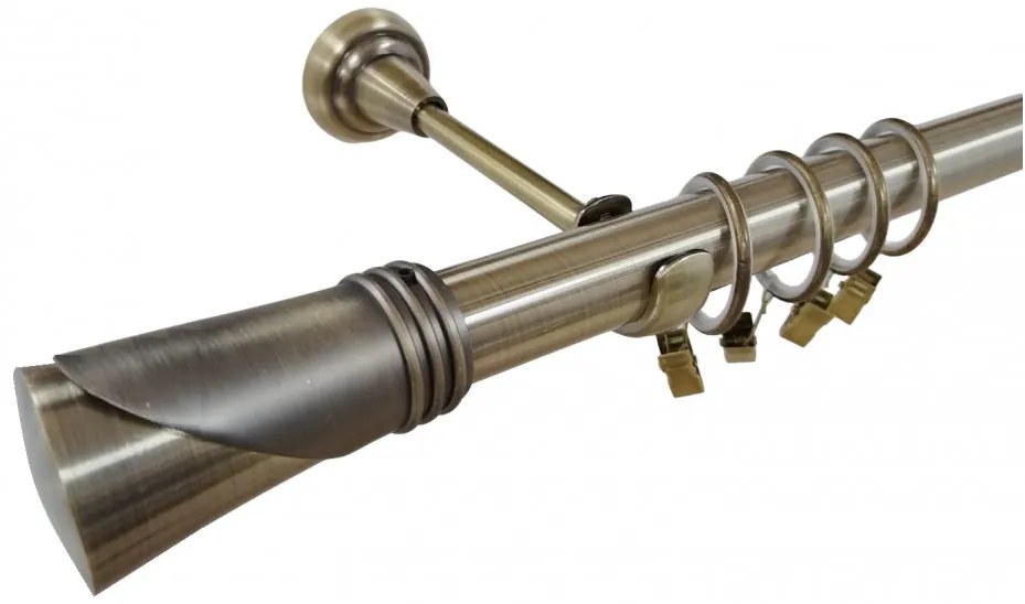 Galerie simpla DUNCAN - 25mm - AUR ANTIC (Alege marime: 140 cm)