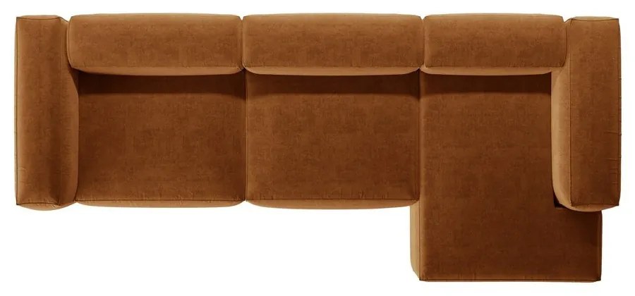 Colțar cărămiziu (cu colț pe partea dreaptă/cu șezlong) Bergamo – Cosmopolitan Design