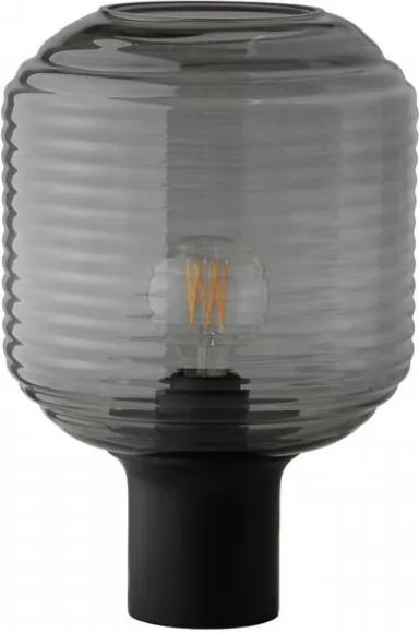 Veioza neagra din sticla si lemn 38 cm Honey Frandsen Lighting