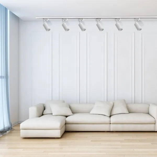 Spot pentru sistem de șină PARIS 6xGU10/10W/230V +2x1 m sistem de șină