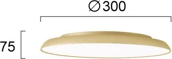 Plafonieră LED ART LED/21W/230V aurie