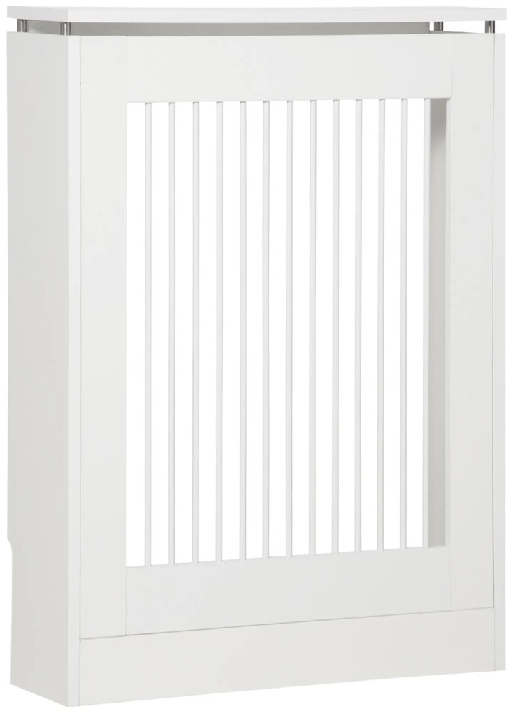 HOMCOM Capac Radiator din MDF si Otel Alb 60x18x84cm Design Simplu si Elegant pentru Acoperire Calorifer | Aosom Romania
