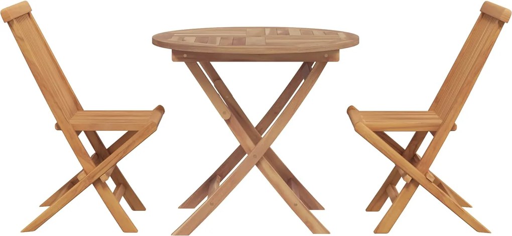 vidaXL Set de masă pentru grădină 3 pcs Maro Lemn Solid de Acacia
