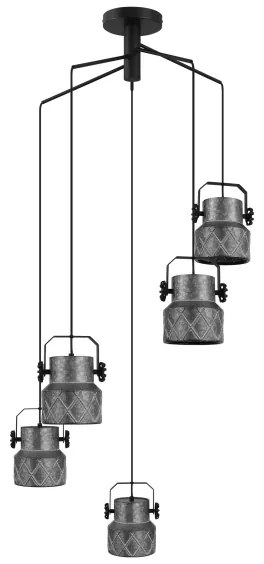 Eglo 39856 - Lustră aplicată HILCOTT 5xE27/40W/230V