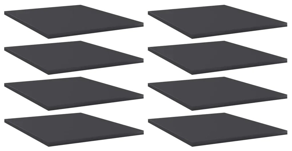 vidaXL Plăci bibliotecă, 8 buc., gri, 40 x 50 x 1,5 cm, PAL