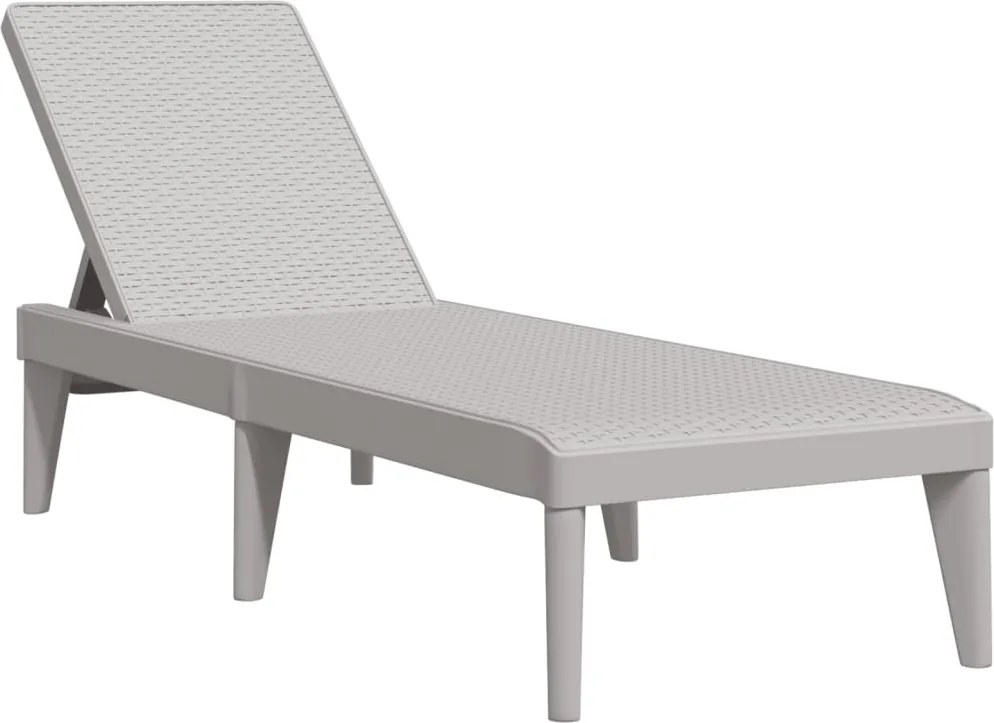vidaXL Șezlong, gri , 186x60x29 cm, PP