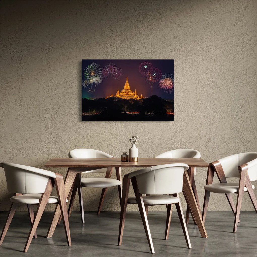 Tablou cu artificii în Asia (90x60 cm)