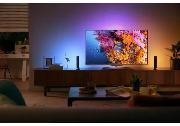 Set de extensie lampă de masă LED RGB dimabilă Hue PLAY AMBIANCE LED/6W/230V neagră Philips