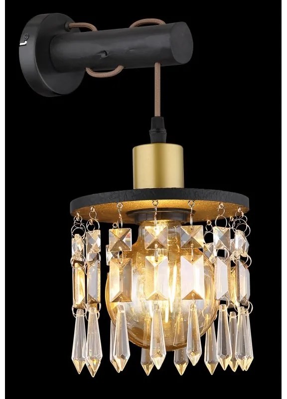 Aplica de perete design modern COMMA alama mat, negru