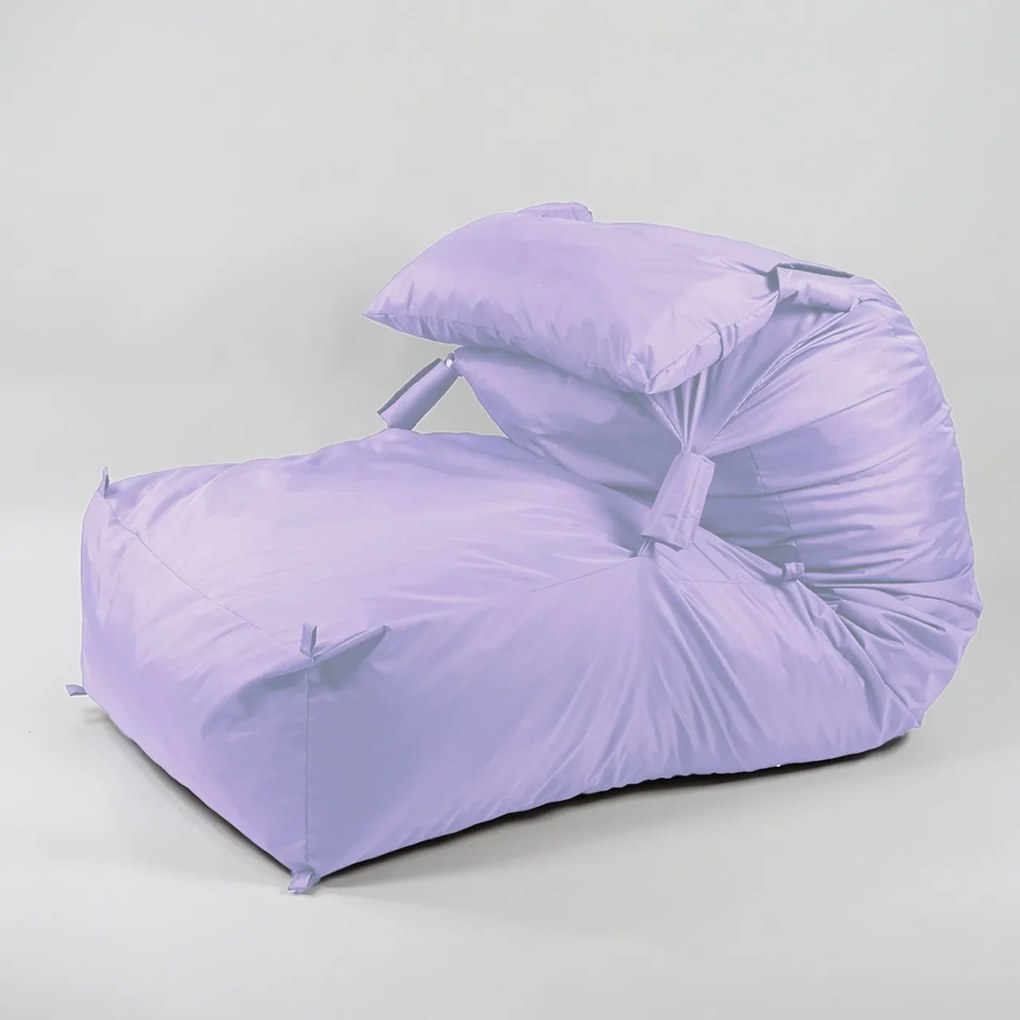 Fotoliu Yoga XL si Perna Pufrelax, material impermeabil, Lilac