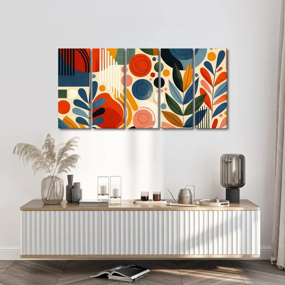 Tablou 5-piese forme abstracte moderne