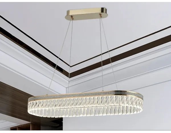 Candelabru LED din cristal dimabil suspendat pe cablu THALIA LED/50W/230V 3000-6000K + telecomandă