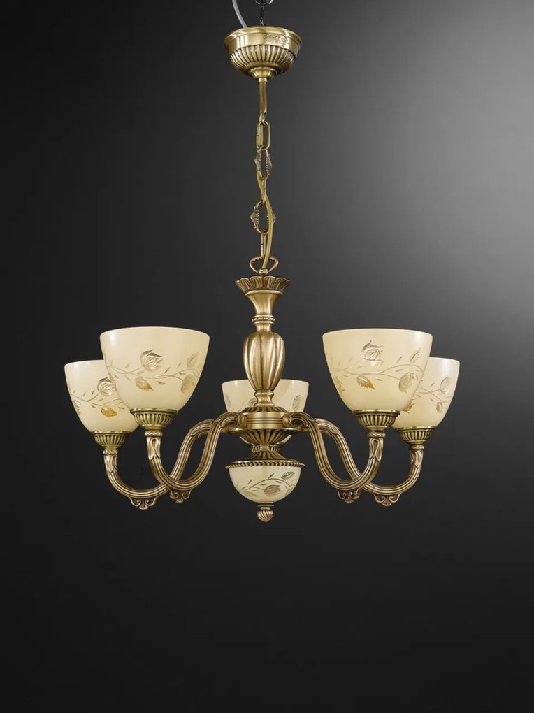 Candelabru din alama 5 brate design italian 6258