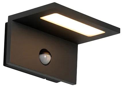 Lampă de perete de exterior gri, cu senzor de mișcare LED IP54 - Harvey