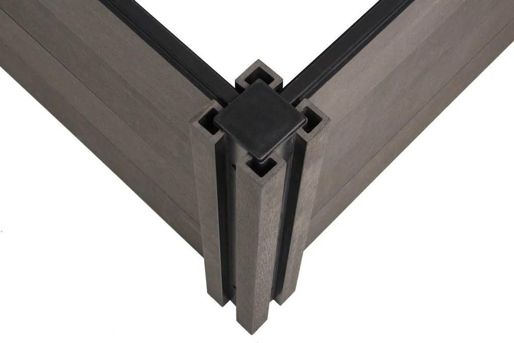Paturi ridicate G21 Crop 183 x 68 x 80, WPC, Eben, 80 cm