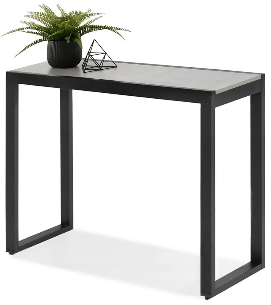 Măsuță consolă Ines (beton + negru). Promo -15%. 1110808