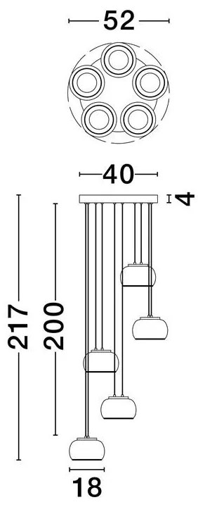 Lustra LED suspendata design modern decorativ BIOS 5L