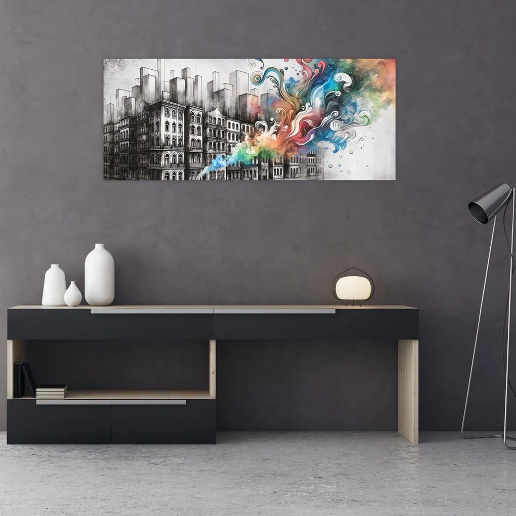 Tablou - Viața industrială (120x50 cm)