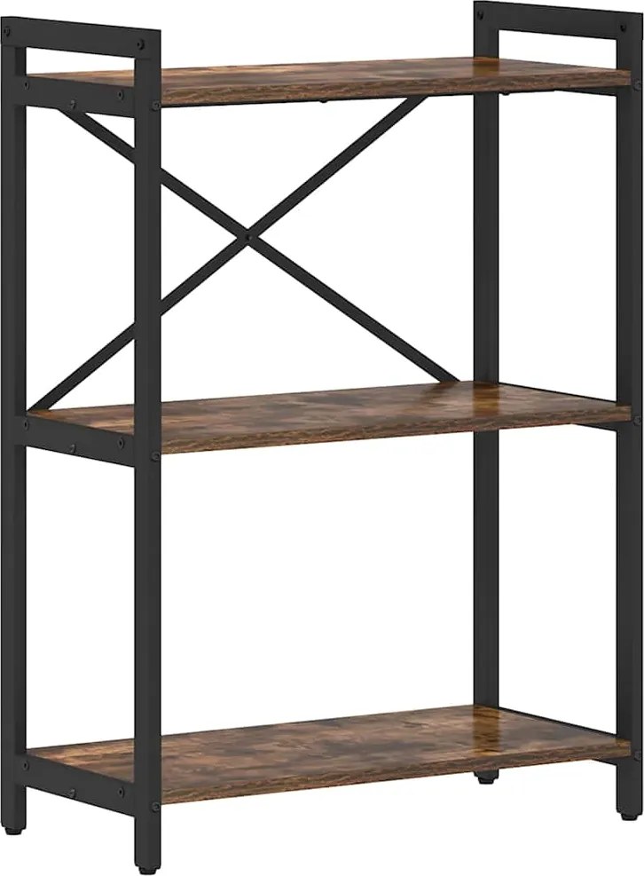 vidaXL Raft pentru cărți Stejar fumuriu 60 x 30 x 85 cm Lemn compozit