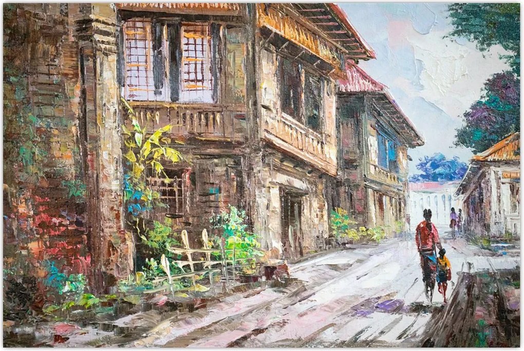 Tablou - Satul filipinez, Asia (90x60 cm)