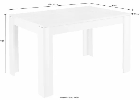 Masă de dining ARIA albă