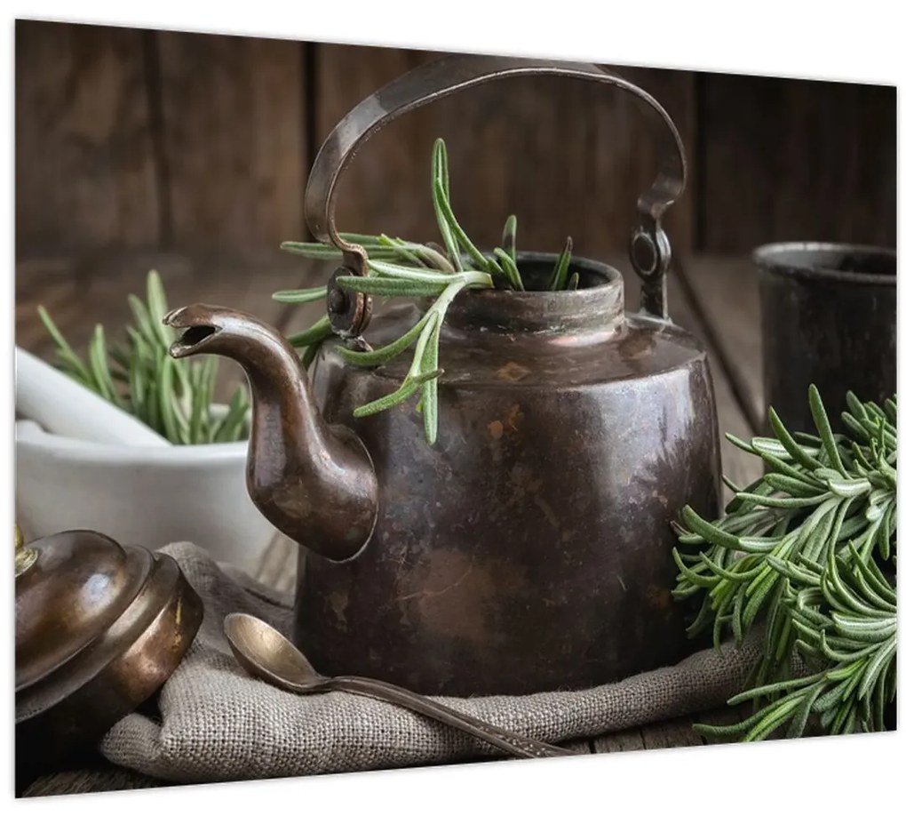 Tablou - Ceainic cu rozmarin (70x50 cm)