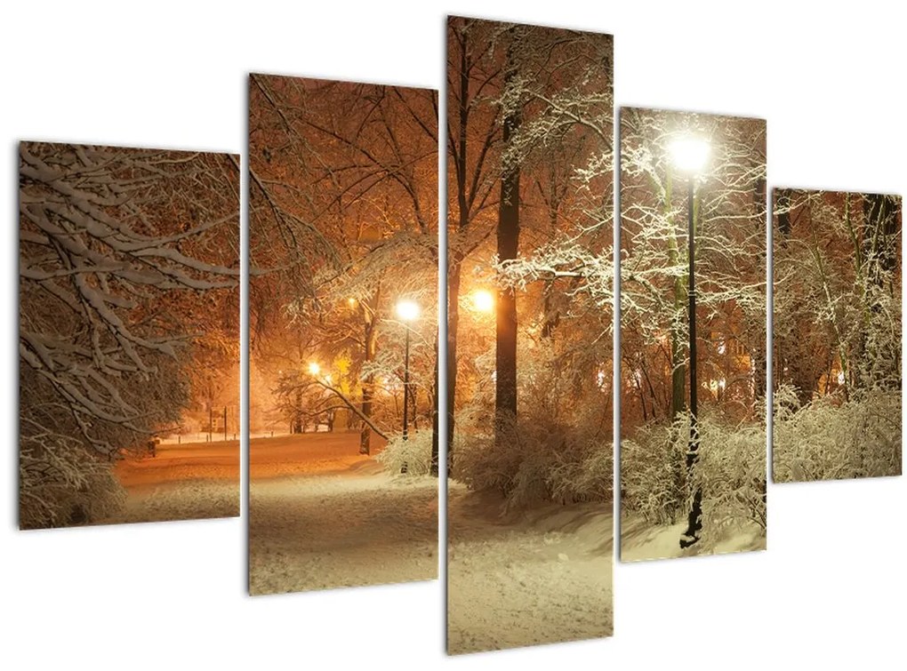 Tablou - Parcul înzăpezit (150x105 cm)