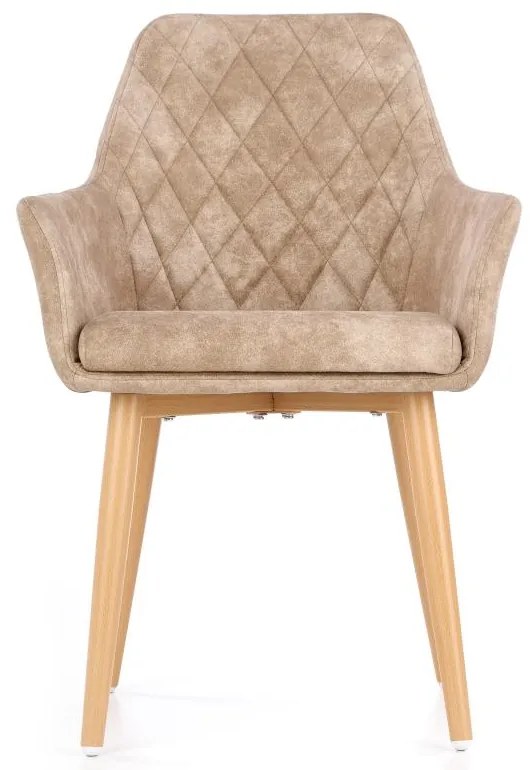 Scaun de bucaterie Ray, bej/fag