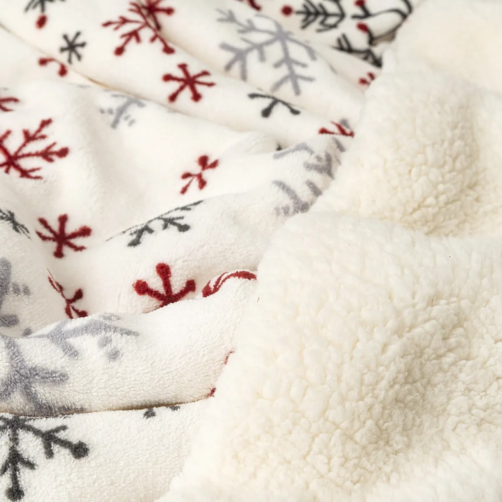 Pătură din blăniță 4Home Snowflakes, 150 x 200 cm